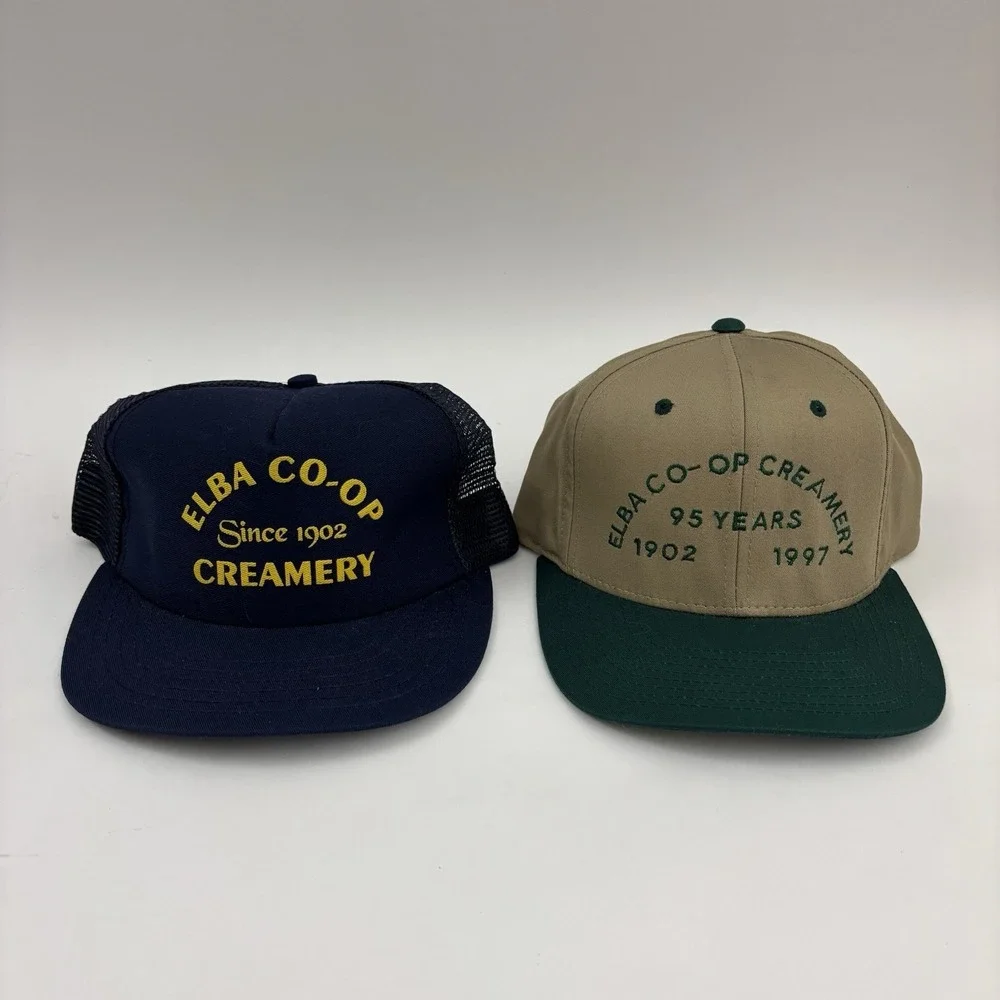 Vintage Farming Hats Elba Co-Op Creamery (2) Altura, Minnesota